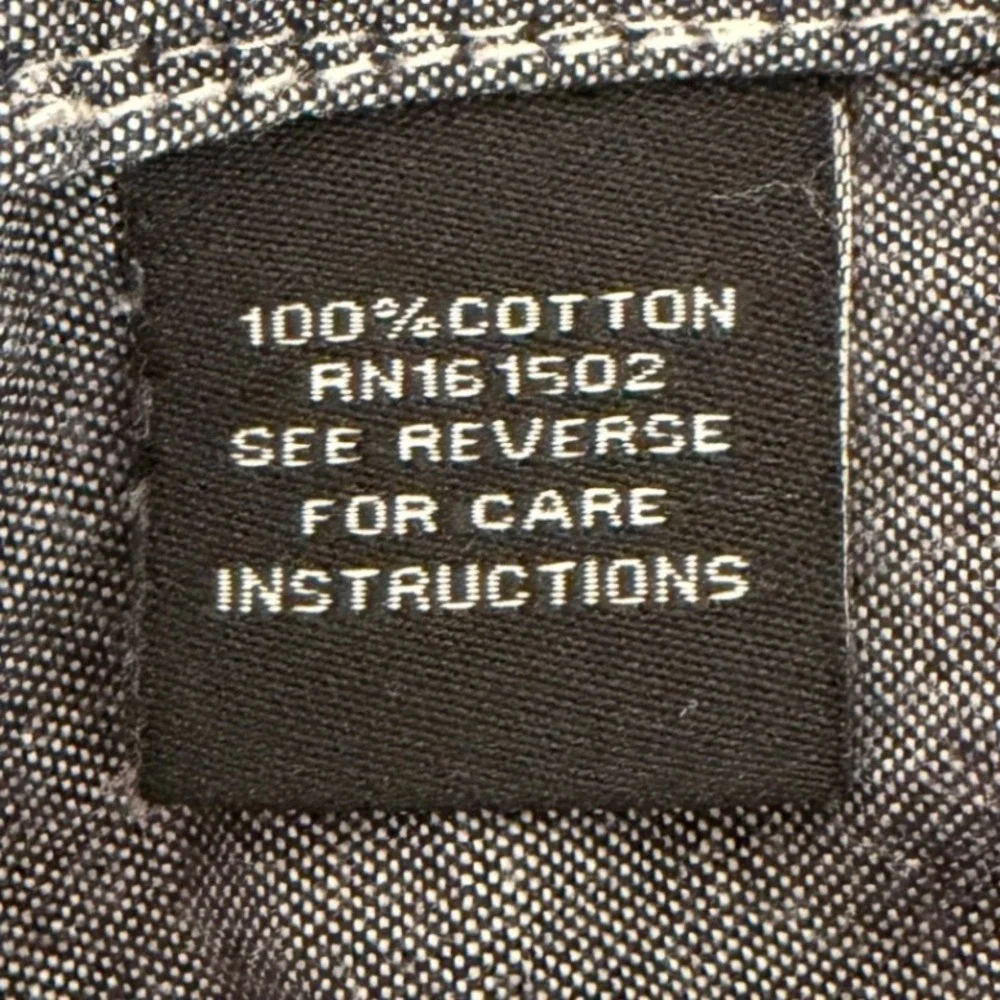 The J Peterman Company Mens L Gray Cotton Chambray Band Collar Long Sleeve Shirt - Picture 4 of 7